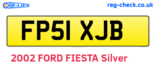 FP51XJB are the vehicle registration plates.