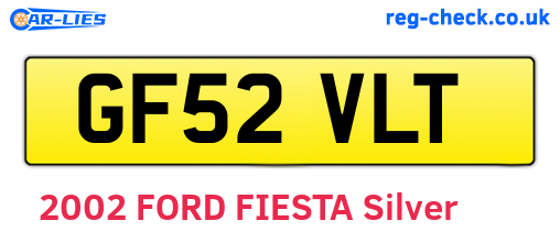 GF52VLT are the vehicle registration plates.