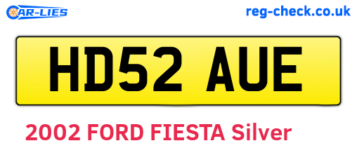 HD52AUE are the vehicle registration plates.