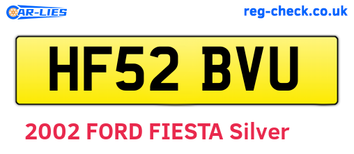 HF52BVU are the vehicle registration plates.