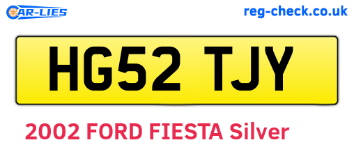 HG52TJY are the vehicle registration plates.