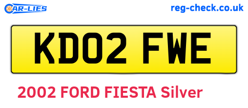 KD02FWE are the vehicle registration plates.