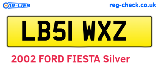 LB51WXZ are the vehicle registration plates.
