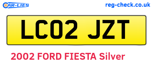 LC02JZT are the vehicle registration plates.