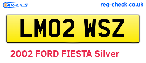 LM02WSZ are the vehicle registration plates.