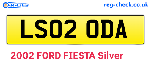 LS02ODA are the vehicle registration plates.
