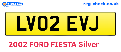LV02EVJ are the vehicle registration plates.