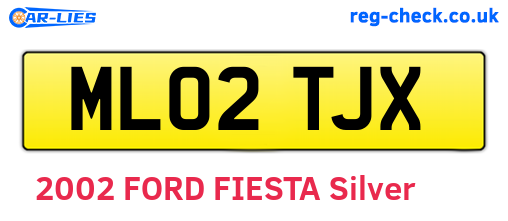 ML02TJX are the vehicle registration plates.