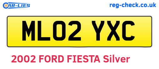 ML02YXC are the vehicle registration plates.