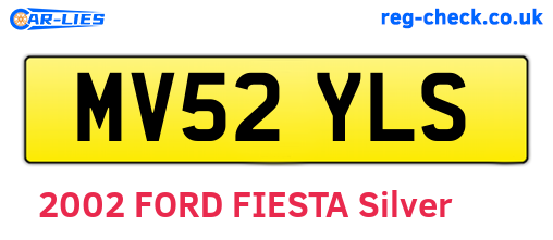 MV52YLS are the vehicle registration plates.