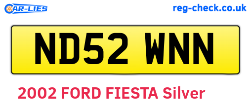 ND52WNN are the vehicle registration plates.
