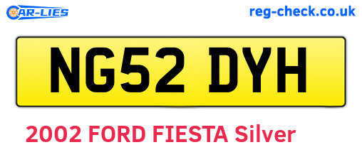 NG52DYH are the vehicle registration plates.