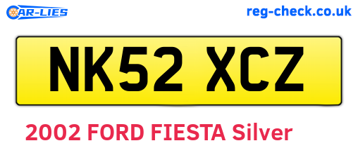 NK52XCZ are the vehicle registration plates.