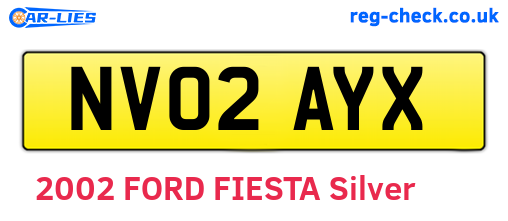 NV02AYX are the vehicle registration plates.