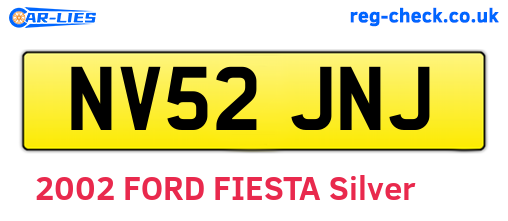 NV52JNJ are the vehicle registration plates.