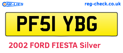 PF51YBG are the vehicle registration plates.