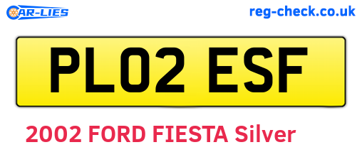 PL02ESF are the vehicle registration plates.