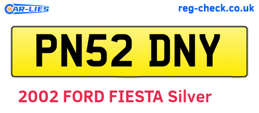 PN52DNY are the vehicle registration plates.