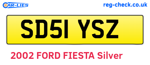 SD51YSZ are the vehicle registration plates.