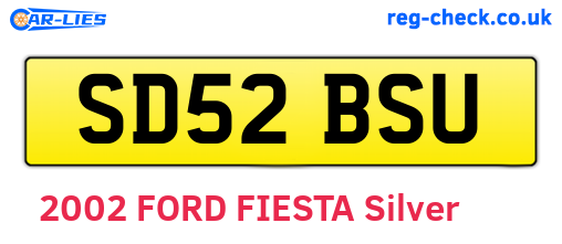 SD52BSU are the vehicle registration plates.