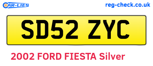 SD52ZYC are the vehicle registration plates.