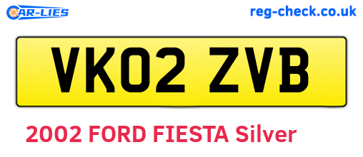 VK02ZVB are the vehicle registration plates.