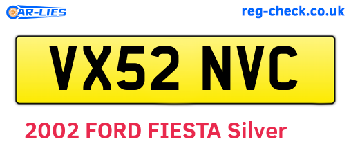 VX52NVC are the vehicle registration plates.
