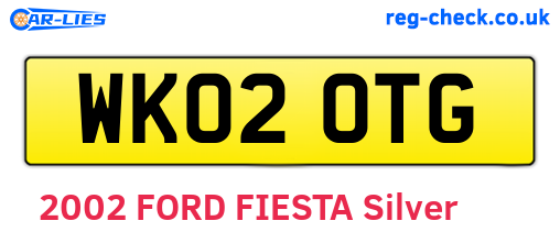 WK02OTG are the vehicle registration plates.