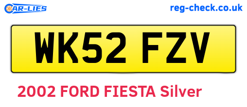 WK52FZV are the vehicle registration plates.