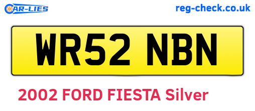 WR52NBN are the vehicle registration plates.