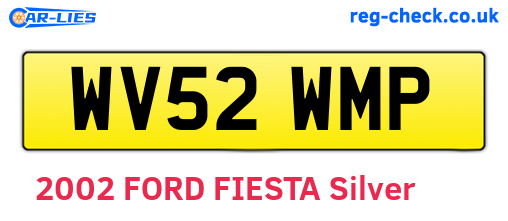WV52WMP are the vehicle registration plates.