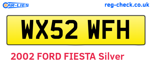 WX52WFH are the vehicle registration plates.