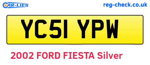 YC51YPW are the vehicle registration plates.