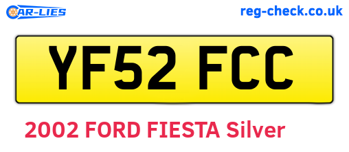 YF52FCC are the vehicle registration plates.