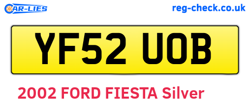 YF52UOB are the vehicle registration plates.