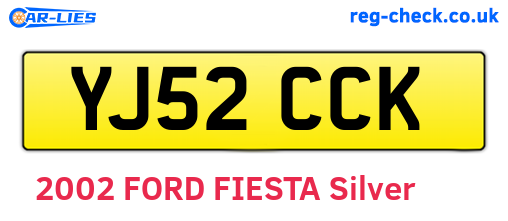 YJ52CCK are the vehicle registration plates.
