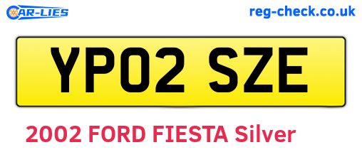 YP02SZE are the vehicle registration plates.