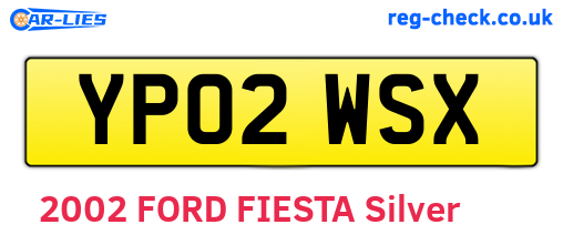 YP02WSX are the vehicle registration plates.