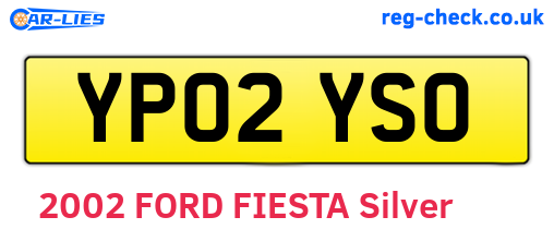 YP02YSO are the vehicle registration plates.