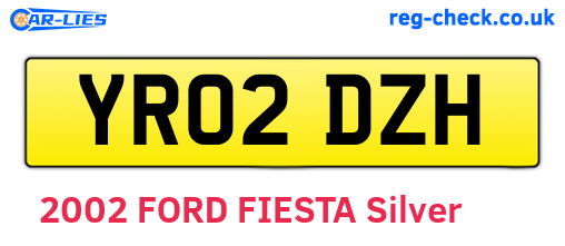 YR02DZH are the vehicle registration plates.