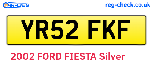 YR52FKF are the vehicle registration plates.