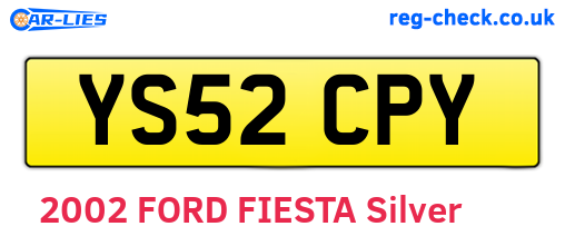 YS52CPY are the vehicle registration plates.