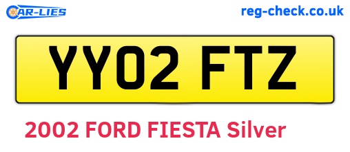 YY02FTZ are the vehicle registration plates.