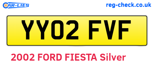 YY02FVF are the vehicle registration plates.