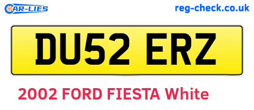 DU52ERZ are the vehicle registration plates.