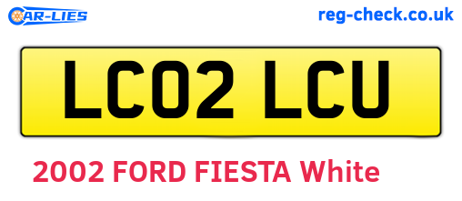 LC02LCU are the vehicle registration plates.