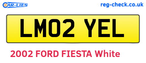 LM02YEL are the vehicle registration plates.