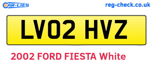 LV02HVZ are the vehicle registration plates.