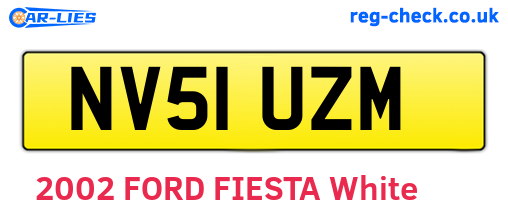 NV51UZM are the vehicle registration plates.