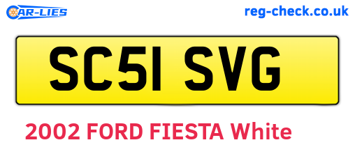 SC51SVG are the vehicle registration plates.
